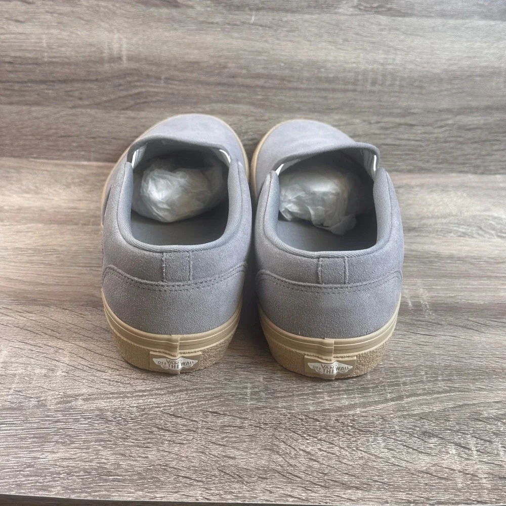 Vans Asher Slip On Shoes Men 13 Crepe Frost Gray Gum Sole Sneaker Streetwear NEW